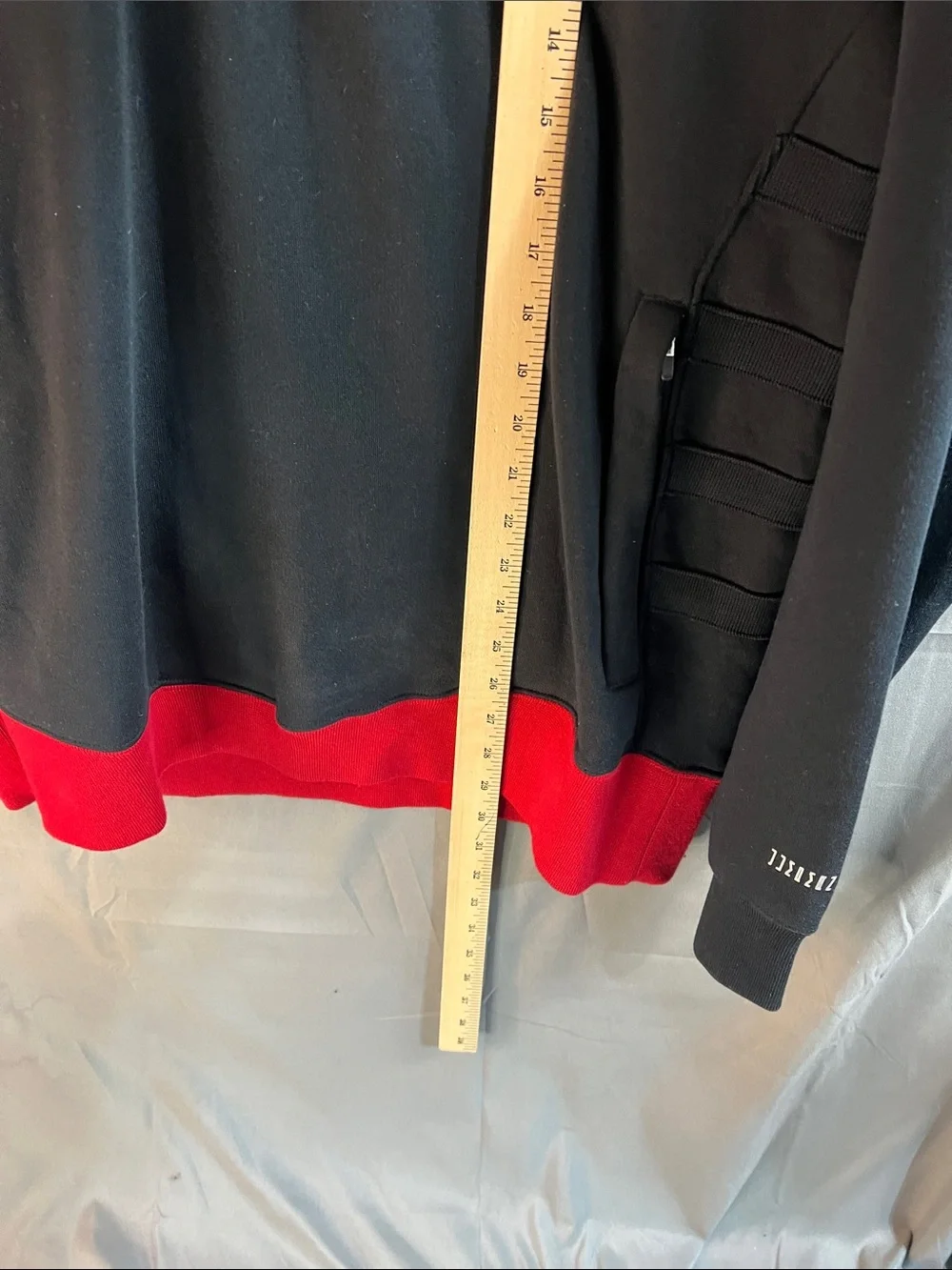 Jordan11 bread Black Hoodie with Red Trim men’s Lg